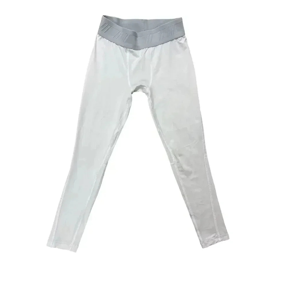 DSG Kids Compression Leggings White Size S (8-9) Sports Activewear